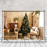 Lofaris Warm Leben Zimmer Kabinett Baum Eule Weihnachten Hintergrund
